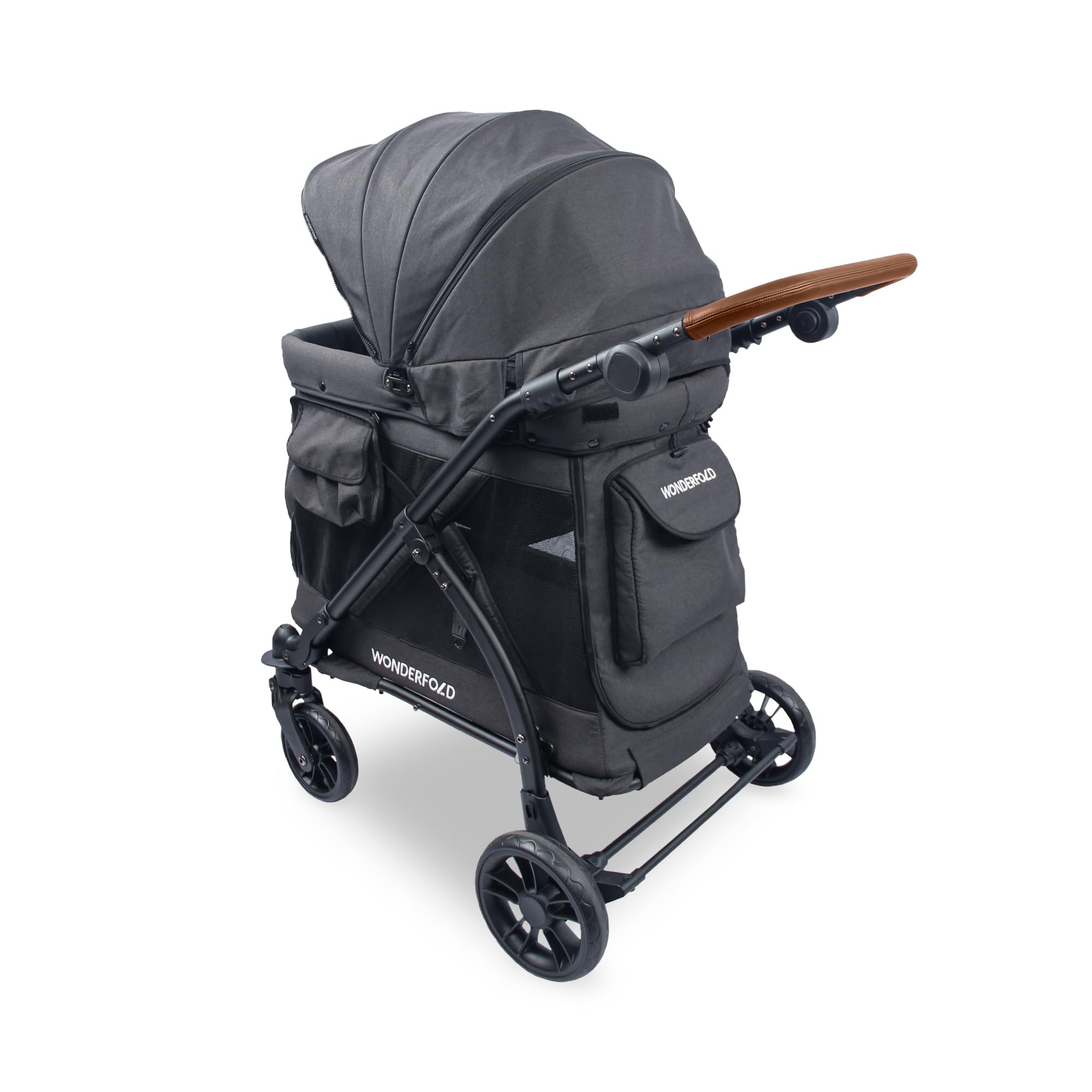 WonderFold M1 Single Stoller Wagon with Storage and Raised Seats